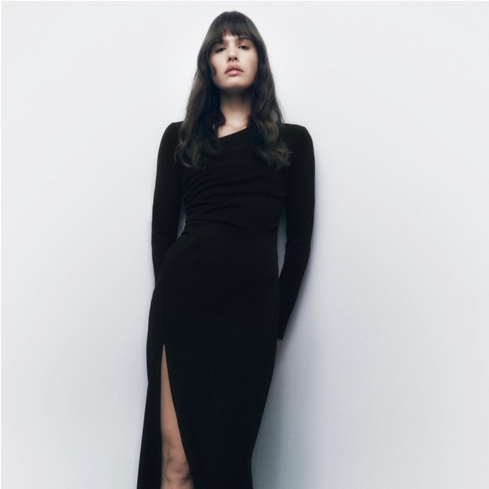 Zara Asymmetric neck dress